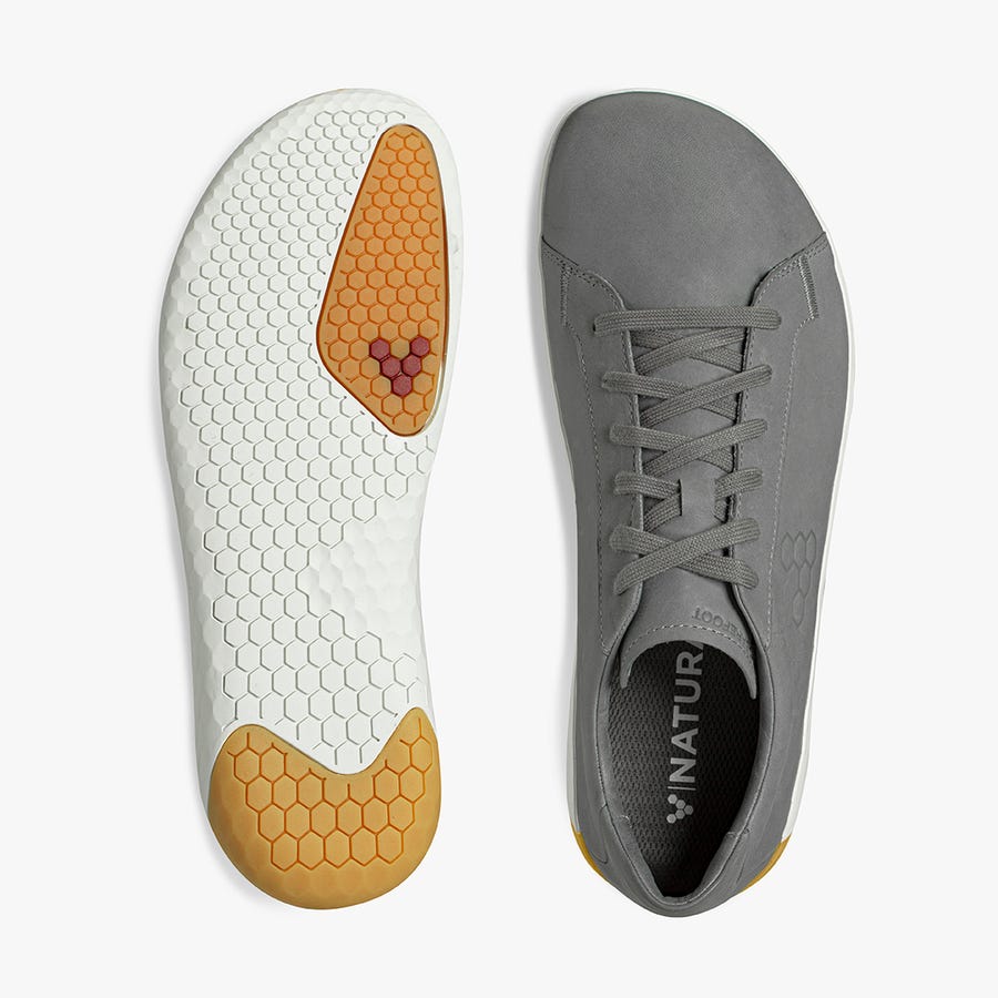 Grey Men's Vivobarefoot Geo Court II Casual Shoes | Philippines 0092FDNM